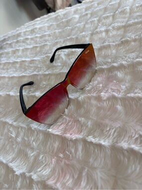 Quay Australia Red Gradient Shield Sunglasses